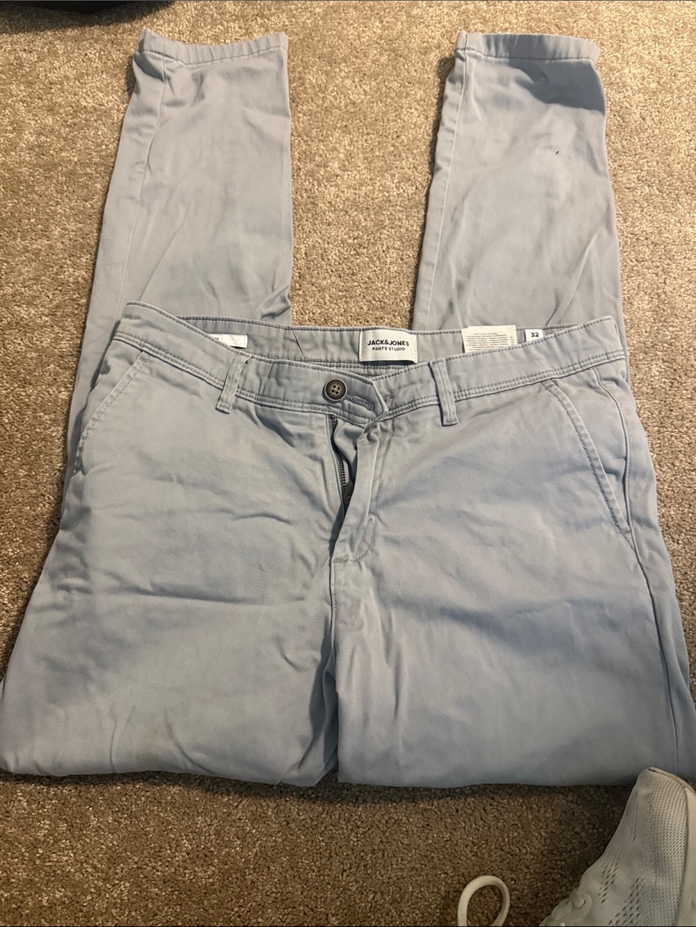 Jack & Jones Pale Blue Slim Chinos